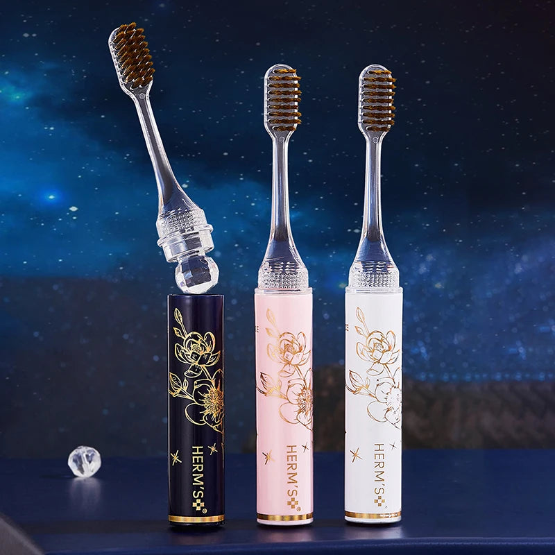 1 Lipstick Shaped Toothbrush Portable Detachable Cleaning Teeth Ultra Qme