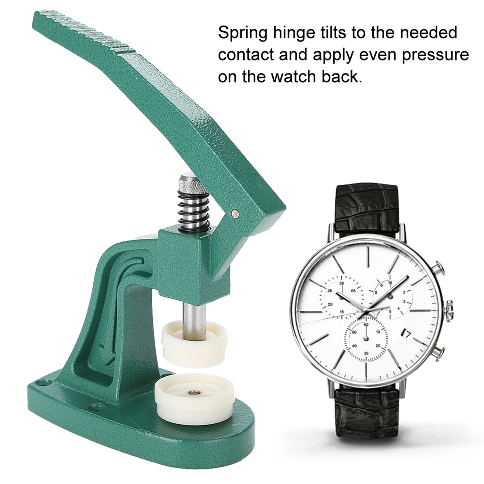 Crystal Watch Press Tool Wristwatch Back Case Cover Pressing with Dies Professional Repair Tool Watch Press for Watchmaker Qme