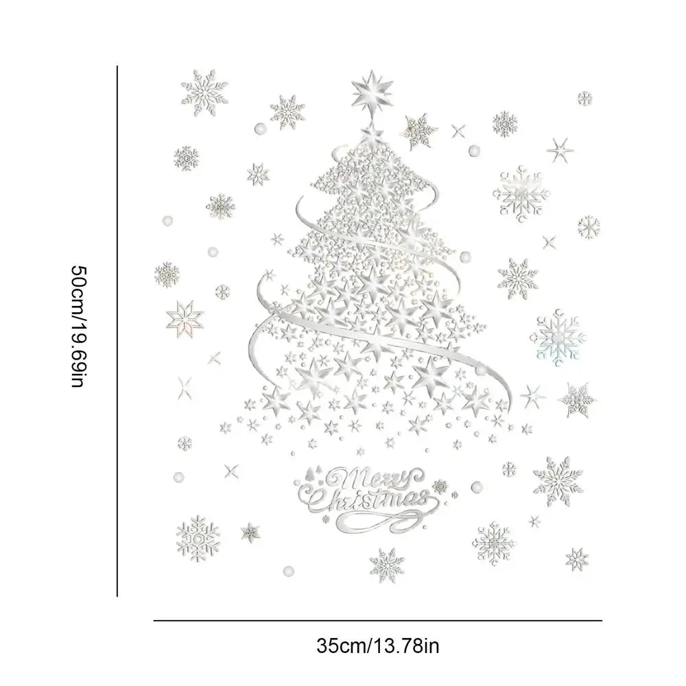 Christmas Window Clings 2 Sheets Decals 13 7 X Static Tree Seasonal Qme Silver China Mainland