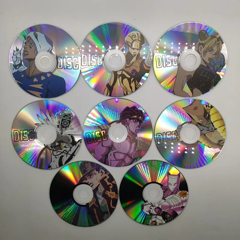 Role Disc Cosplay Anime Jojo's Bizarre Adventure Kujo Jotaro Platinum Star Memory CD Accessory Retro Toy Halloween Decoration Qme