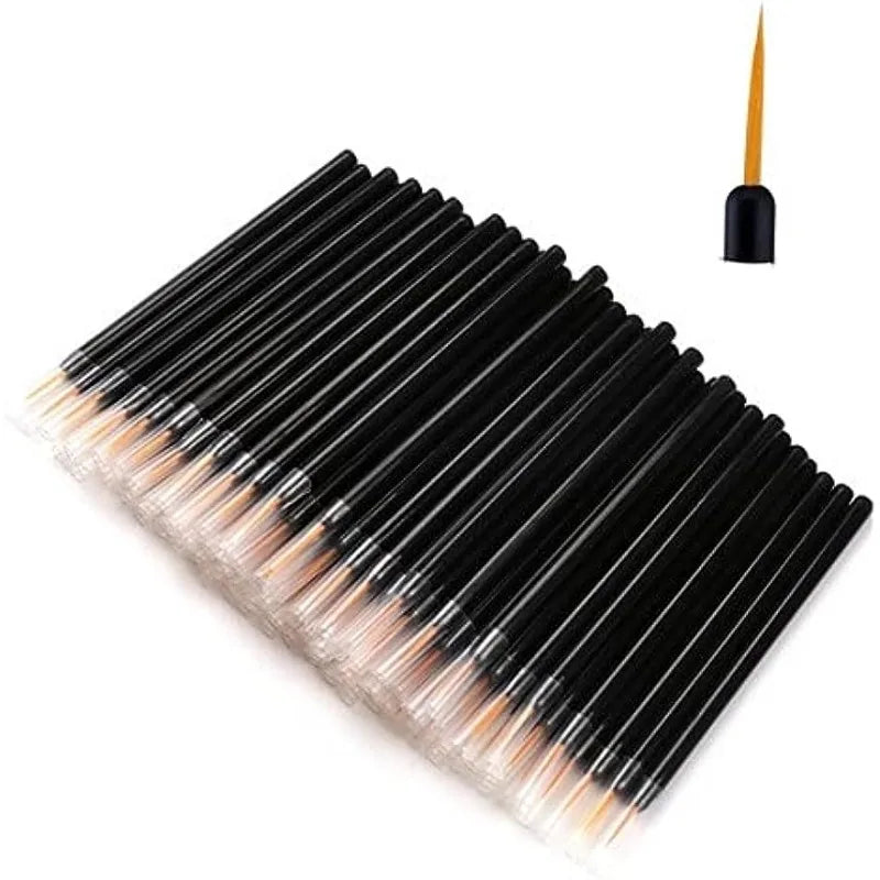 100 Disposable Eyeliner Brushes Lip Brush Covers Tool Sticks Qme 100 pcs