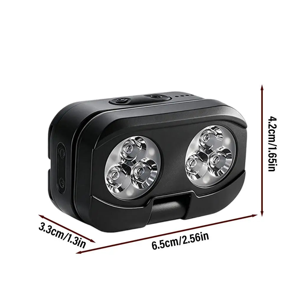 Head Lamp 14 Modes Rechargeable LED Headband Flashlight 900 Lumen Waterproof Head Light for Camping Hiking Fishing Walking Night Qme White CN