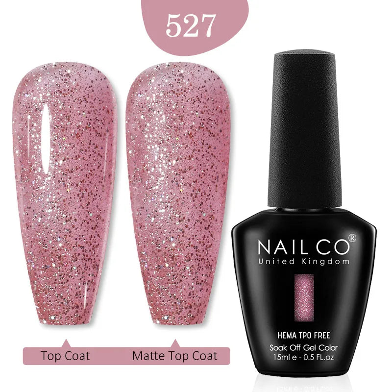 NAILCO Glitter Reflective Series Gel Nail Polish Nails Art Semi