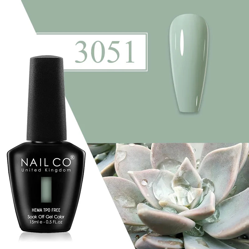 NAILCO Plum Gel Nail Polish Matte Coat Autumn Winter Semi Permanent Qme 3051