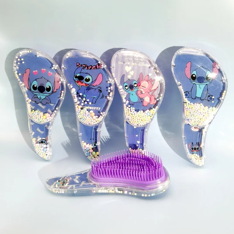 Hello Kitty Kuromi S-Shaped Transparent Cartoon Comb Student Anti-Tangle Massage Comb Hair-Smoothing Plastic Hair Comb Qme