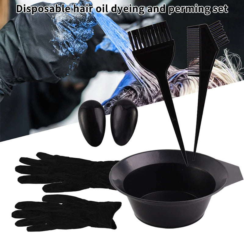 5 7 Hair Coloring Kits Home Salon Dyeing Comb Bowl Brush Cream Earcap Qme