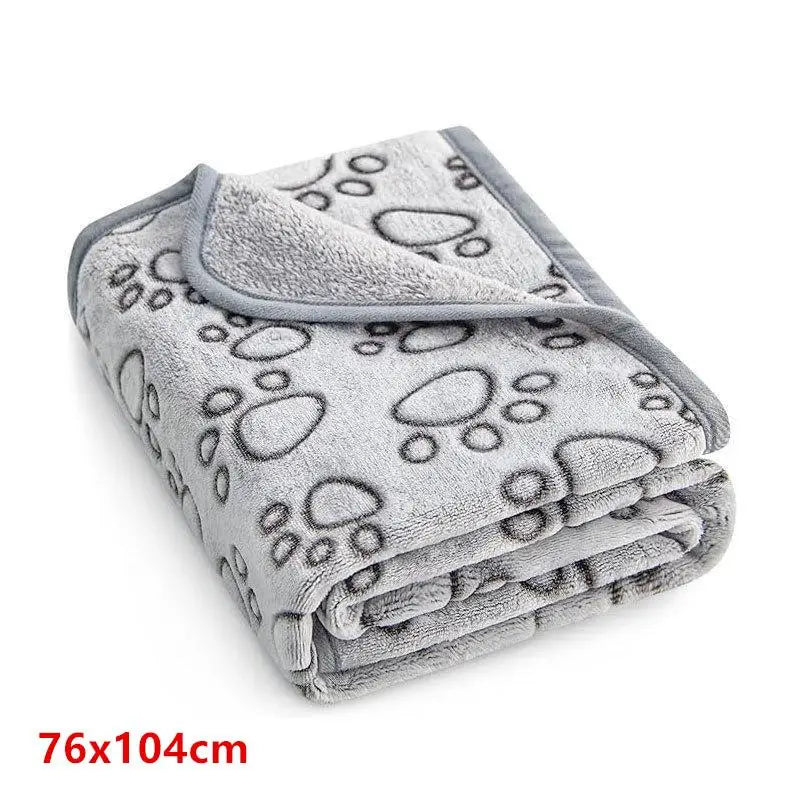 Ultra Soft Fluffy High Quality Pet Blanket Cute Cartoon Pattern Pet Mat Warm And Comfortable Blanket For Cat Dogs Cat Bath Towel Qme L