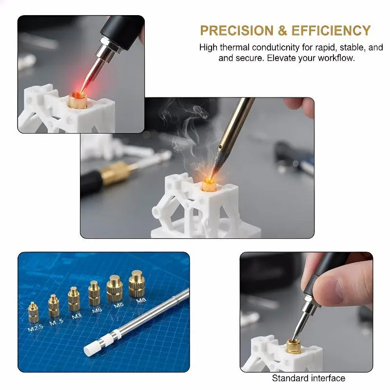 T12 Soldering Iron Heat Tool M2 5 M3 M4 M5 M6 M8 Melt Knurled Nut Qme Default Title