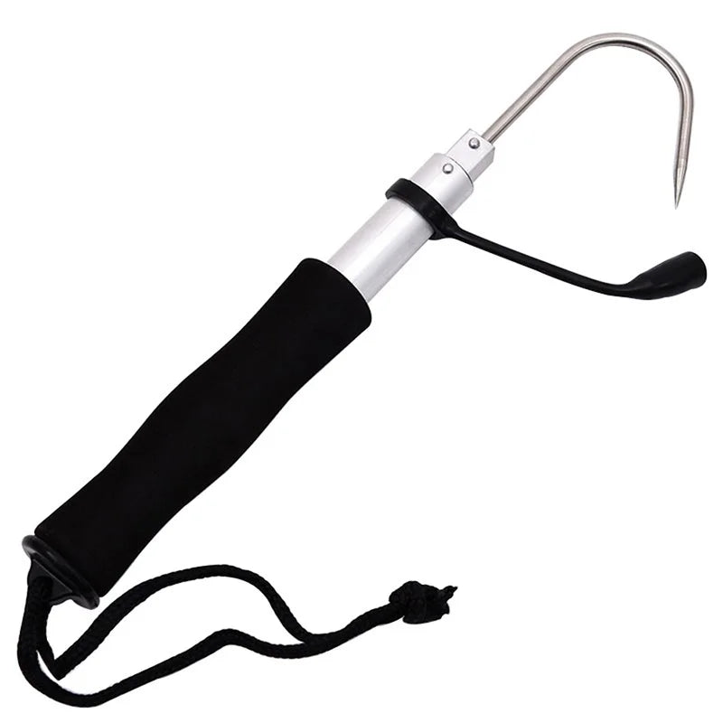 Telescopic Ice Fishing Gaff Hook Stainless Steel Fish Landing Hook Catch Lifting Tool Outdoor Fishing Gear Accessories Qme