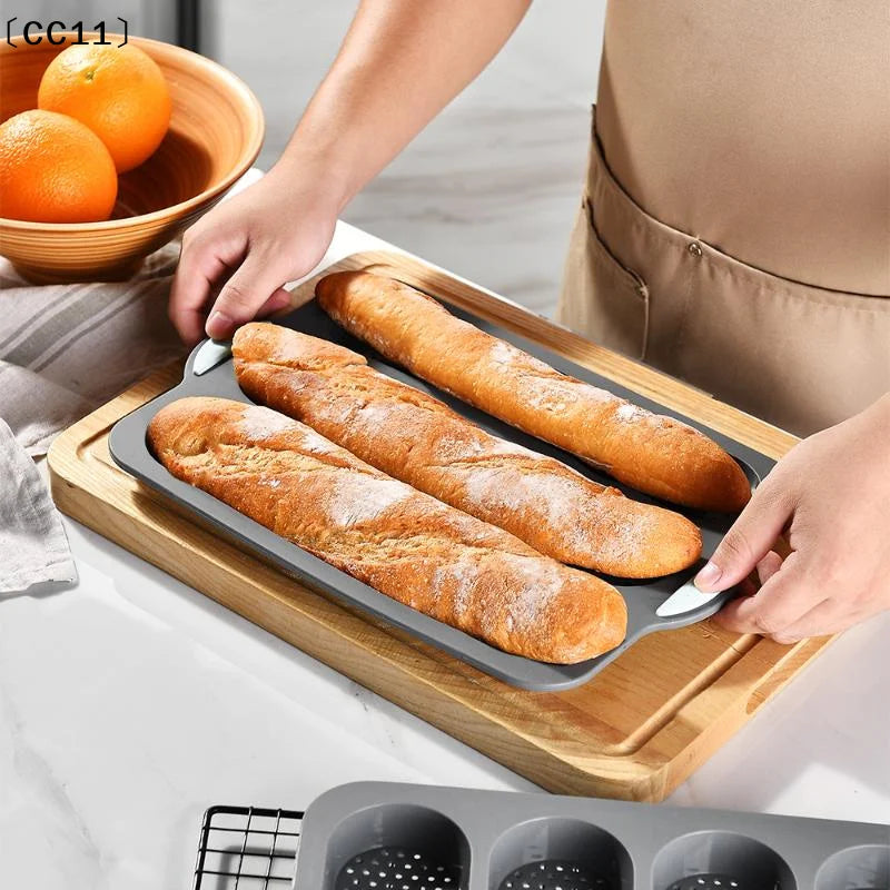 Silicone Baking Mold 3 8 Grid Nonstick Loaf Pan Resistant Bakeware Qme