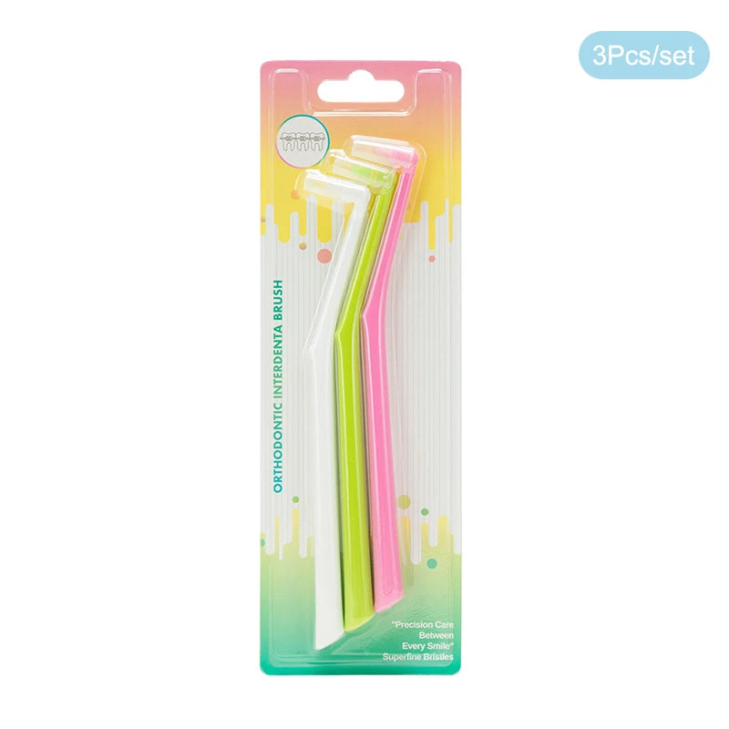 1 3 Interdental Brush Single-beam Soft Teeth Cleaning Toothbrush Oral Qme 3pcs