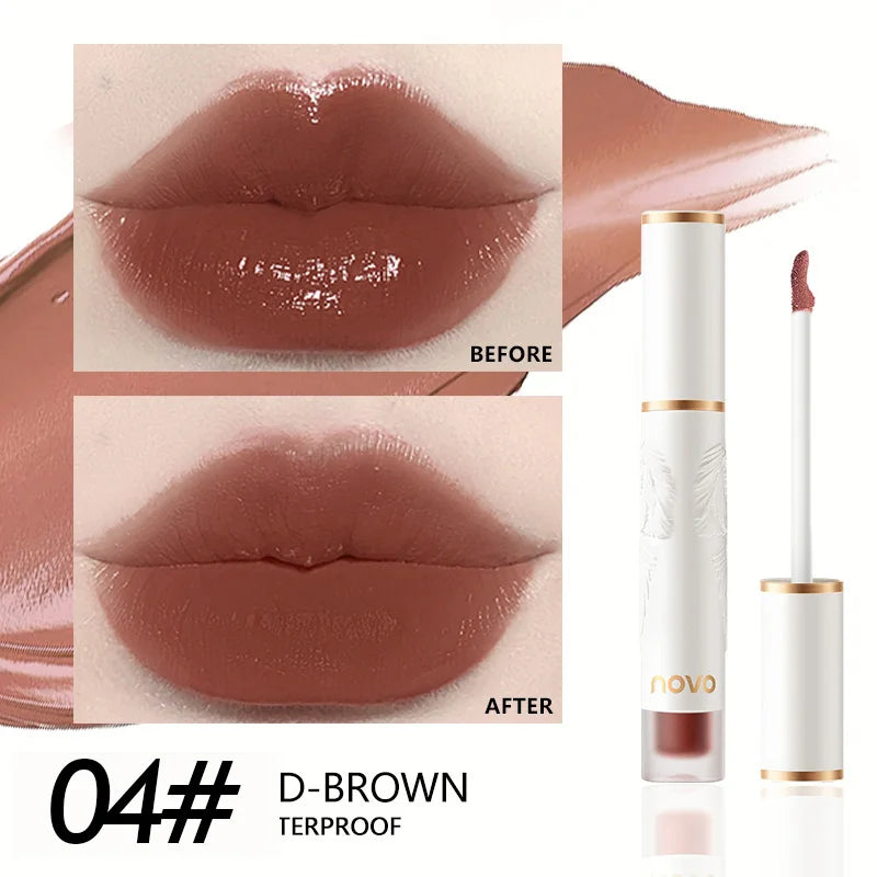 24h Long-lasting Matte Lip Glaze Waterproof Non Stick Cup Liquid Qme 04
