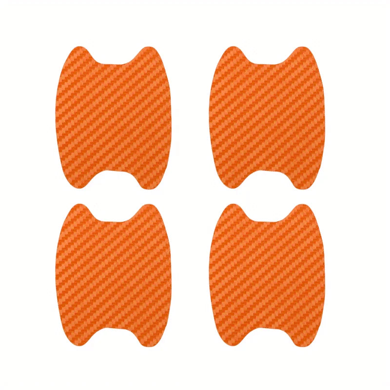 Car door sticker 4-piece set, scratch-proof cover, automatic door handle protective film, external accessories Qme 4pcs orange