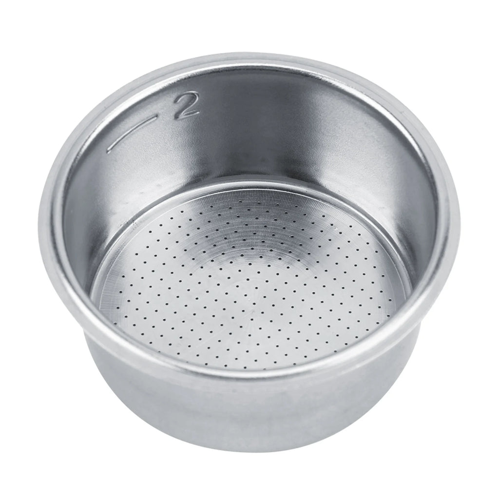 Coffee Filter Basket Stainless Steel Non Pressurized Portafilter Basket for Breville Single Wall Espresso Machine Parts Qme Silver
