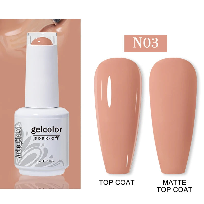 Arte Clavo Autumn Nail Gel Polish Caramel Winter Soak Off UV LED Art