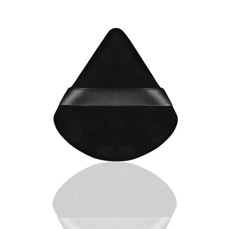 Velvet Cosmetic Foundation Puff Soft Triangle Makeup Puffs Women Face Beauty Sponge Blender Washable Makeup Powder Accessories Qme 1PCS Black