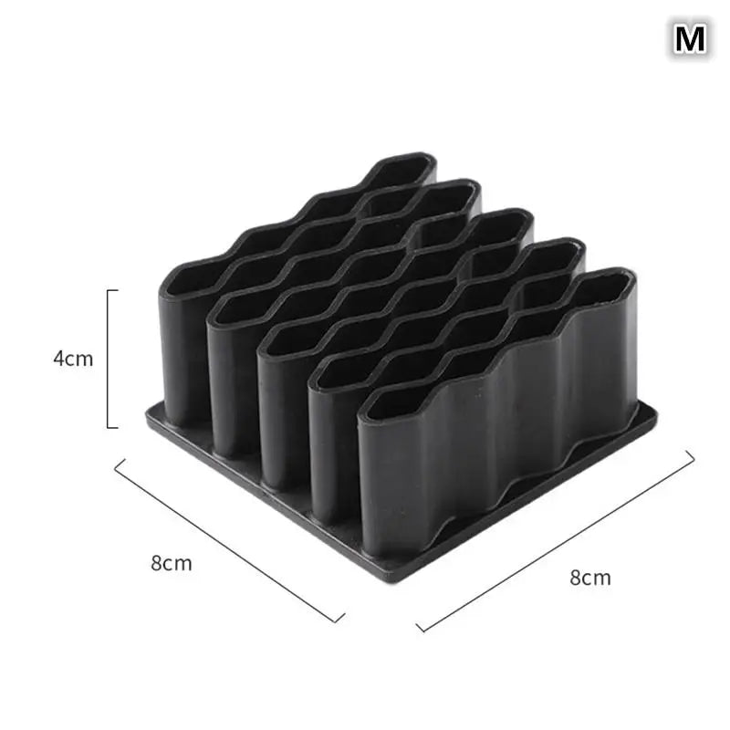Creative Durable Desktop Brush Holder Pencil Paint Brushes Silicone Qme Medium Black