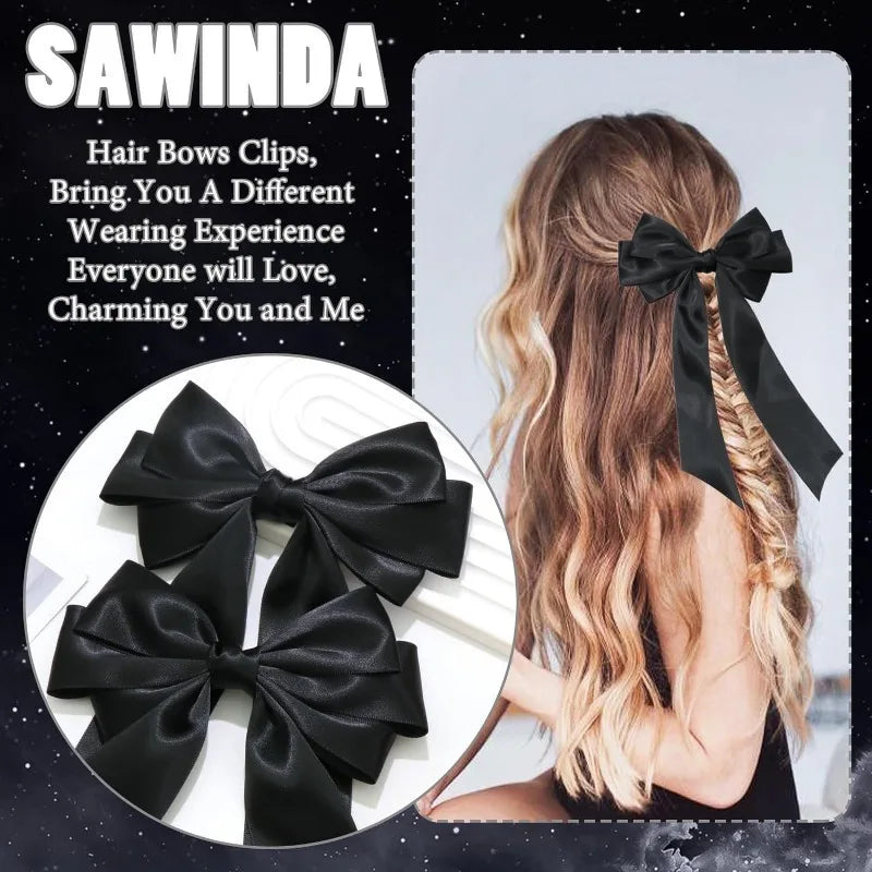 Elegant Bow Hair Clip Korean Tassel Hairpin Summer Fashion Qme