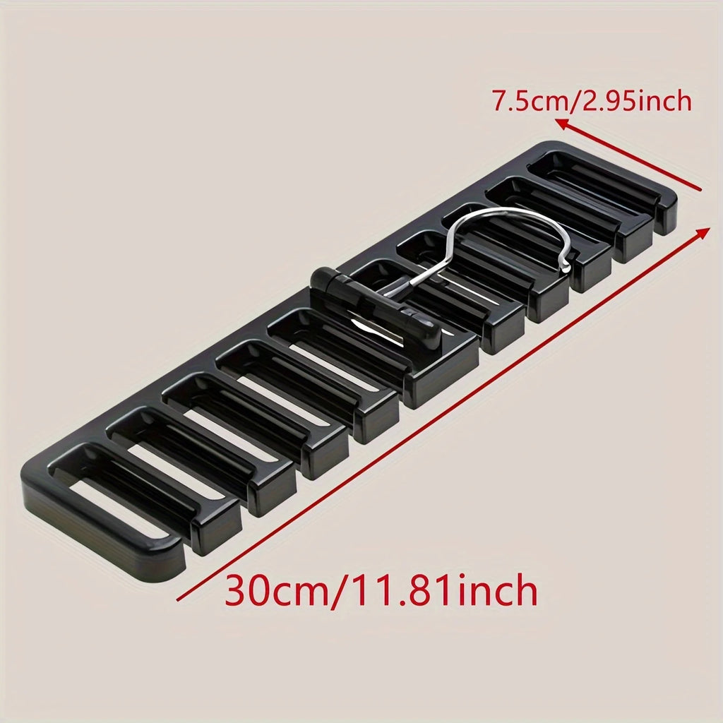 Space saving multifunctional belt hanger - perfect for belts, scarves | Durable wardrobe organizer with multiple compartments Qme