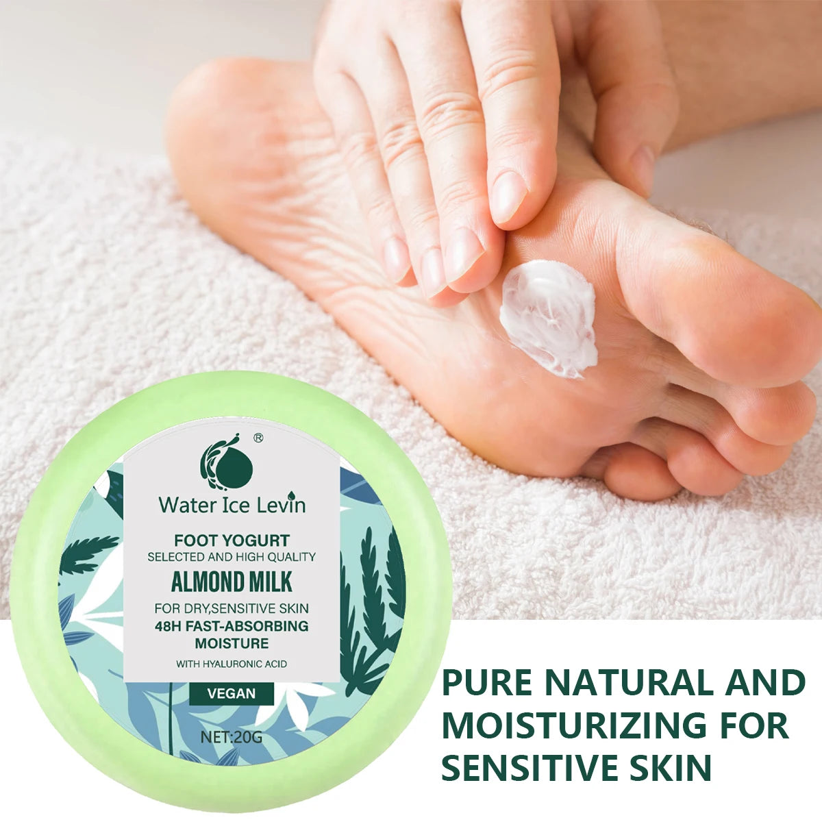 Ice Soothing Foot Care Cream, Menthol Cooling, Collagen Deep Moisturizing, Vitamin Antioxidant Qme