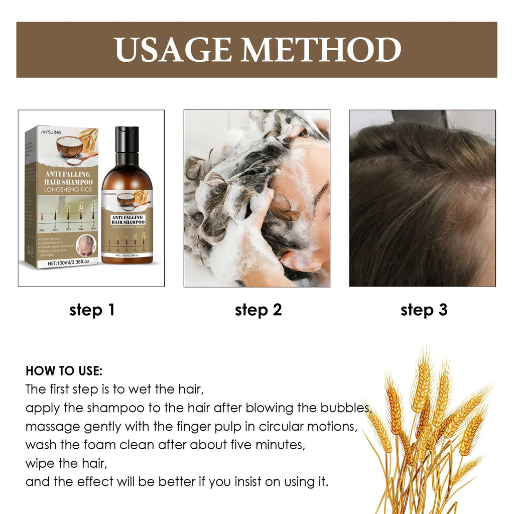 Rice Shampoo Fermented Rice Water Essence Works for All Hair Types Natural Ingredients & Handmade for Hair Growth Hair Qme