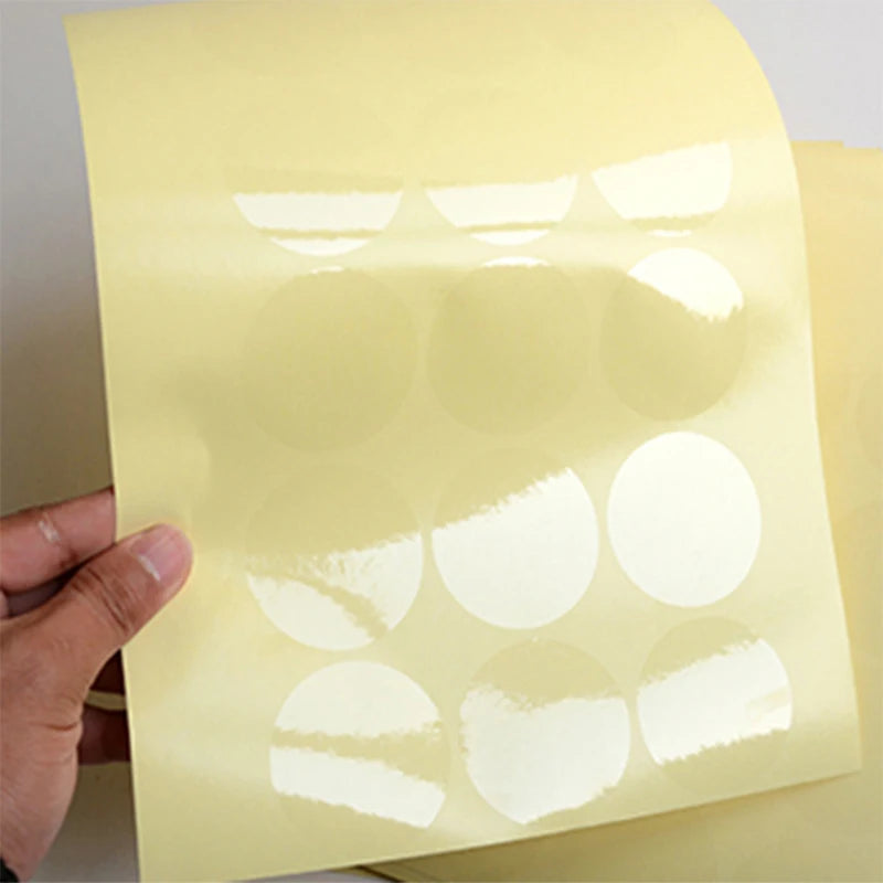 ^1000PCS 15MM clear round sticker round transparent labels circle PVC Sealing labels Qme