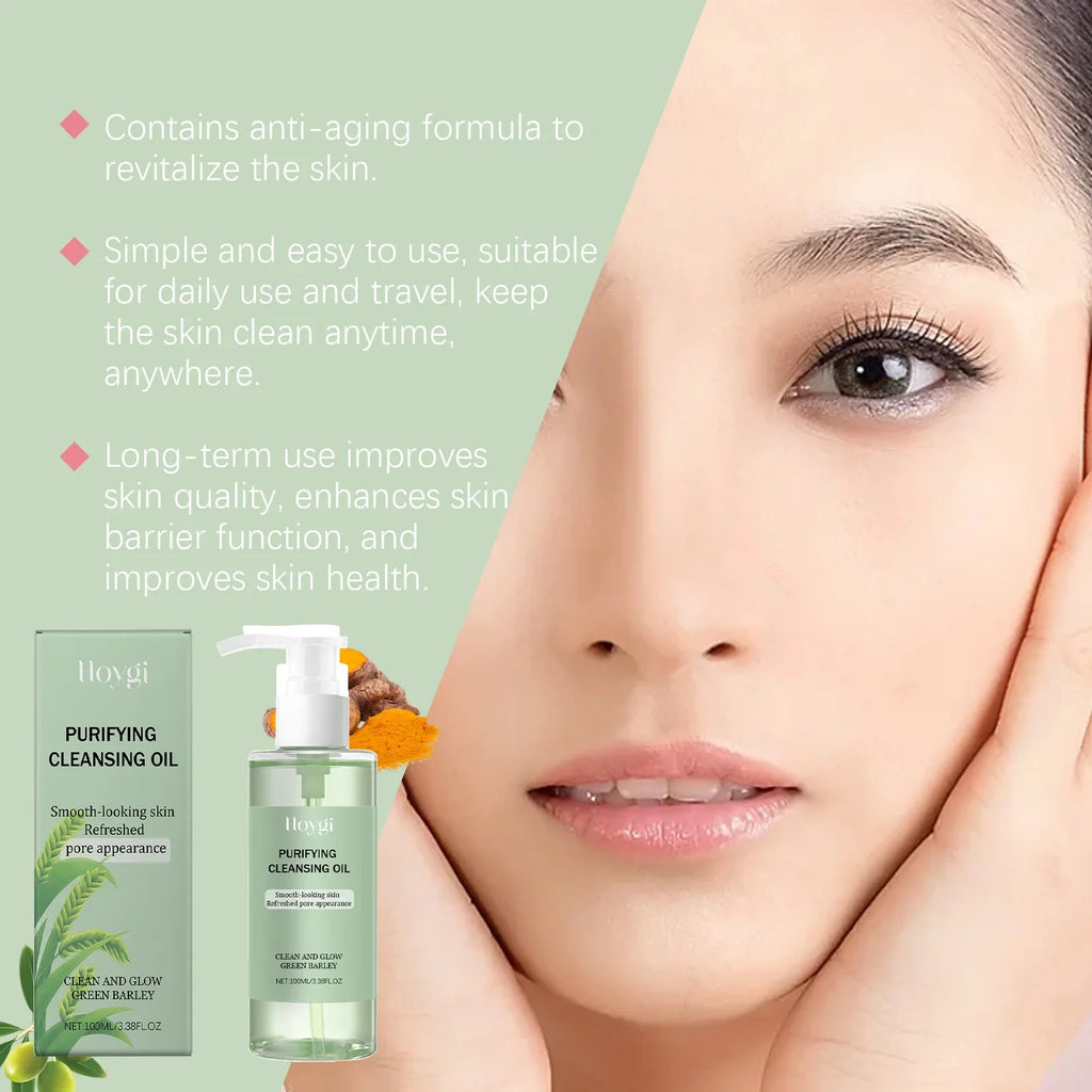 Makeup Removal Oil Non-Greasy Cleanse Purifying Pores Moisturizing Refresher Non Irritating Facial Makeup Remover Cleansing Oil Qme