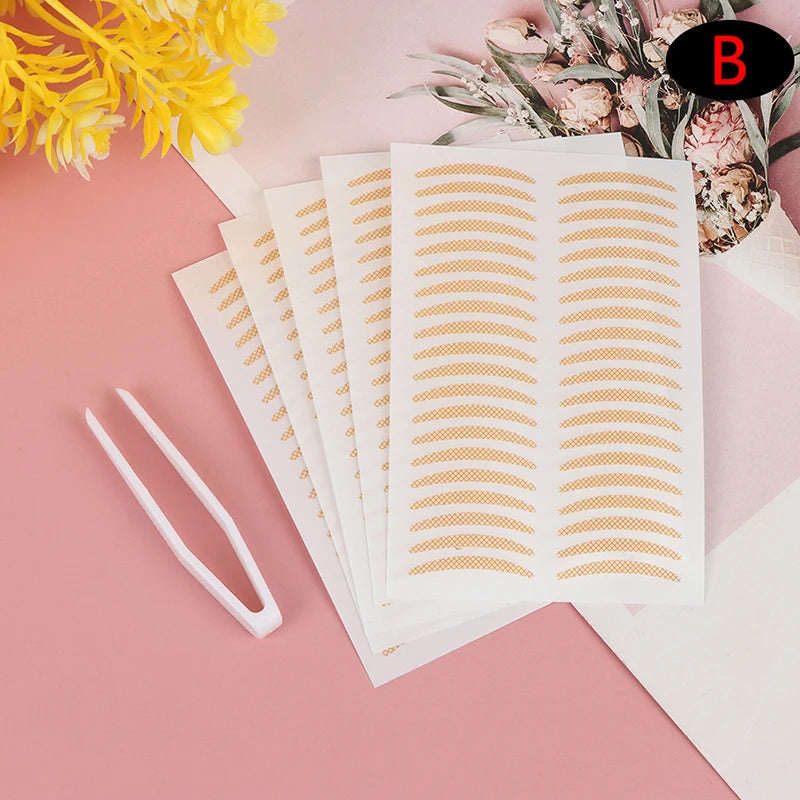 Invisible Lace Mesh Double Eyelid Tape Adhesive Stick Tweezer Eye Qme B
