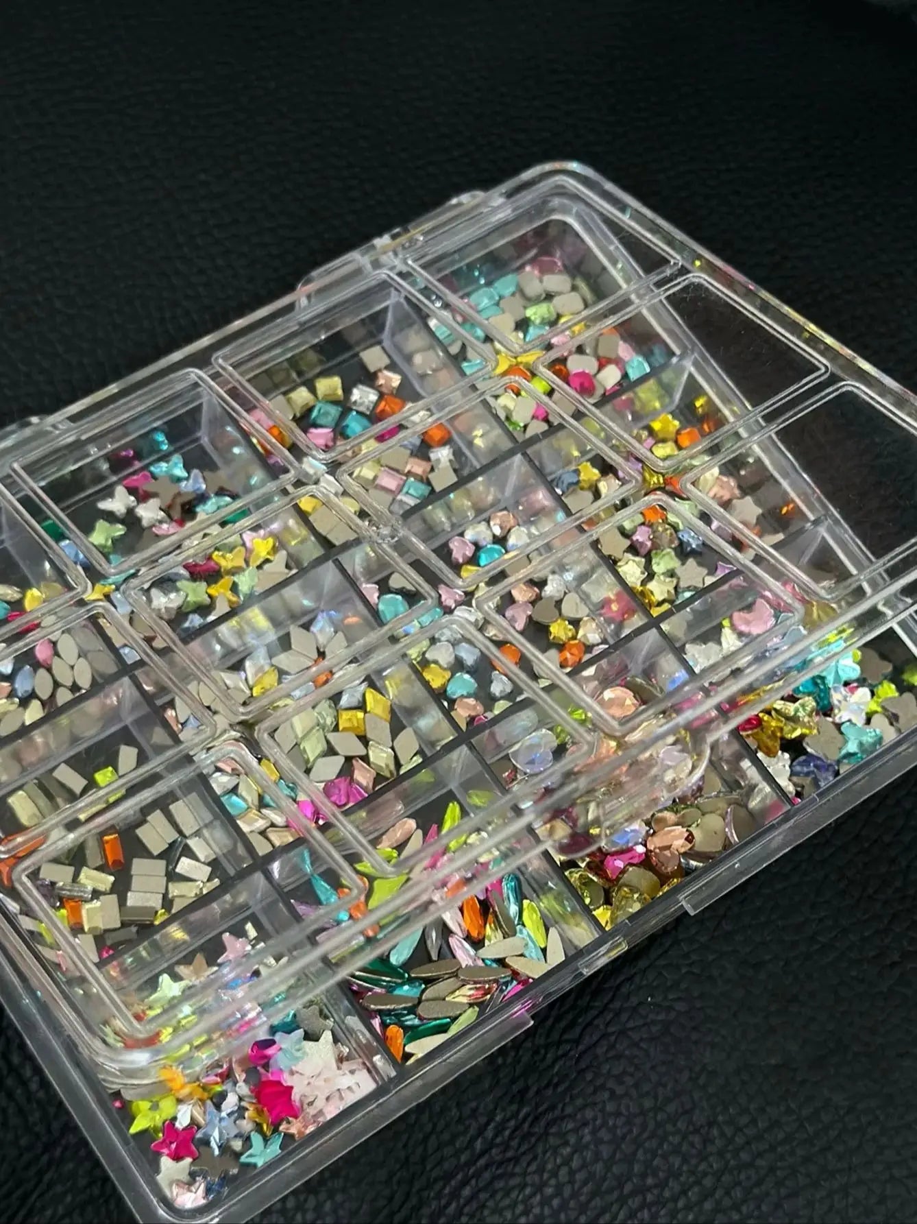 12-square Star Heart-shaped Flat Diamond Nail Art Accessory DIY Qme mix