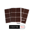 3-72PCS Felt Chair Leg Pads Round Square Floor Protector Self Adhesive Furniture Pads Mute Bumper Pad Home Furniture Feet Mat Qme B-18PCS Brown