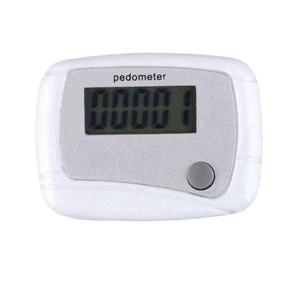 Pedometer for Walking Portable Clipping Walk Meter Senior Steps Counter for Sports Running Training Hiking Backpacking Travel Qme White