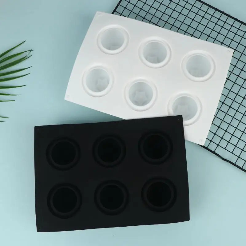 DIY Silicone Baking Mold Chocolate Pudding Bakeware 6 Cavity Qme