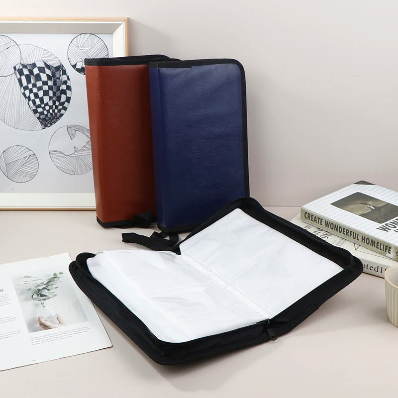 CD Sleeve Wallet Album Hard Box DVD Disc Carry Case Cover 80 PU Qme