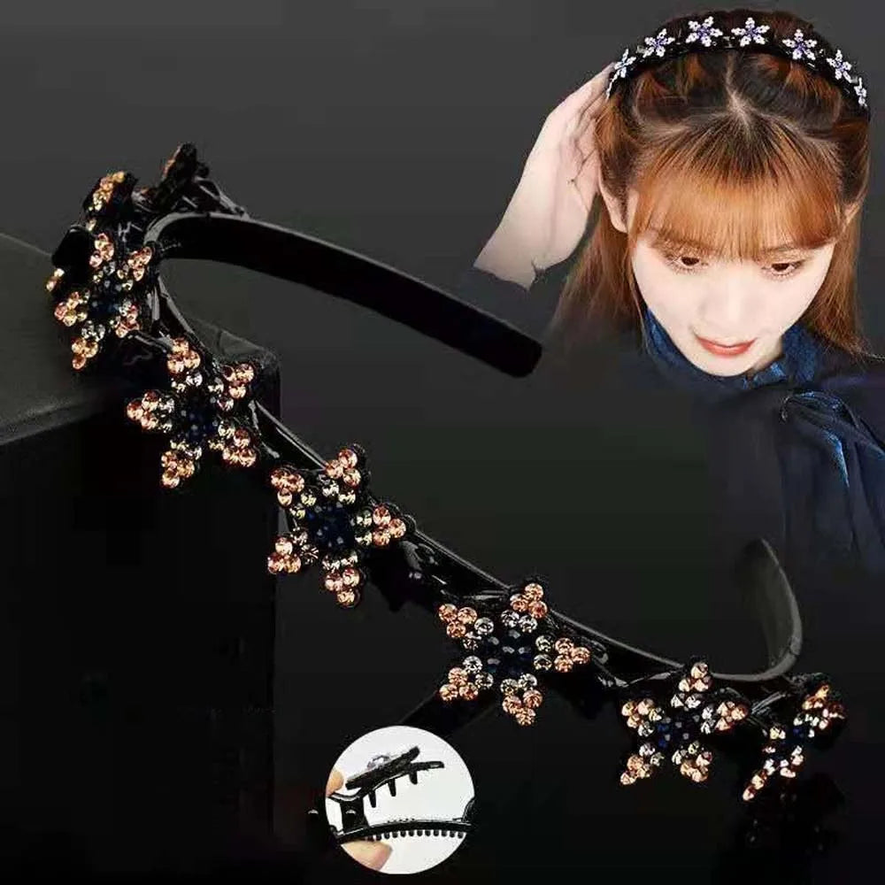 Elegant Hair Bands Clips Sweet Snowflake Star Women Pearl Hoop Qme
