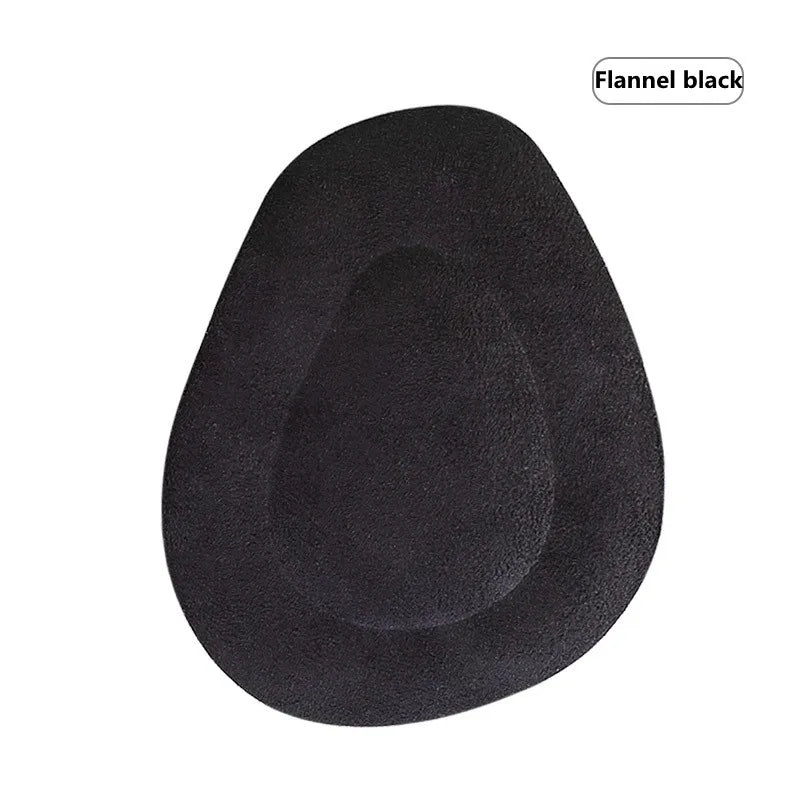 1pair Anti-slip Silicone Gel Inserts Plantar Fascitis Half Insoles Qme black