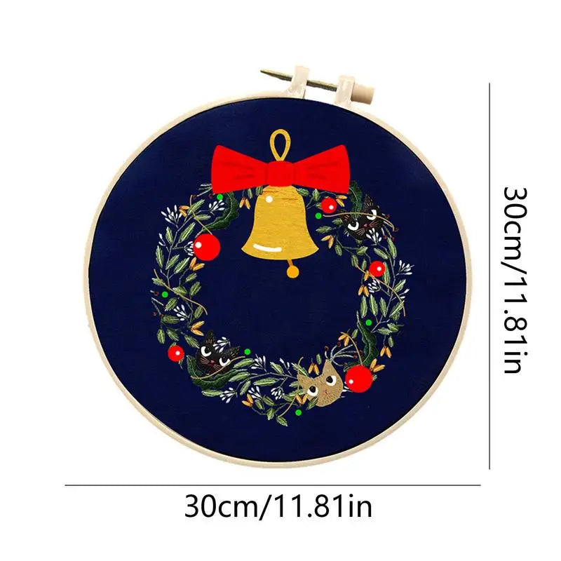 Christmas Embroidery Kits Adults Craft Hand Ornament Classrooms Qme