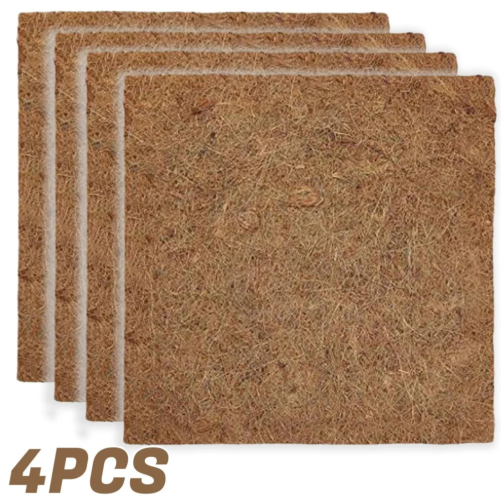 Chicken Nesting Pads Natural Eco-Friendly Coconut Coir & Palm Hens Bedding Mats Reusable Chicken Nesting Mats for Egg Laying Qme 4pcs 30x30cm