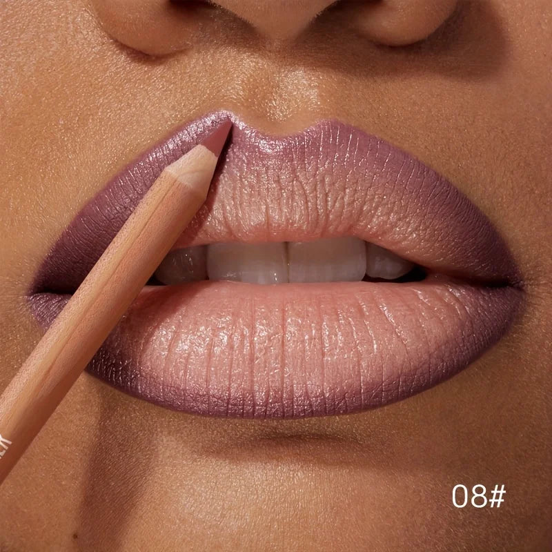 Matte Lipstick Liner Pen Waterproof Long-lasting Non-stick Berry Qme 08