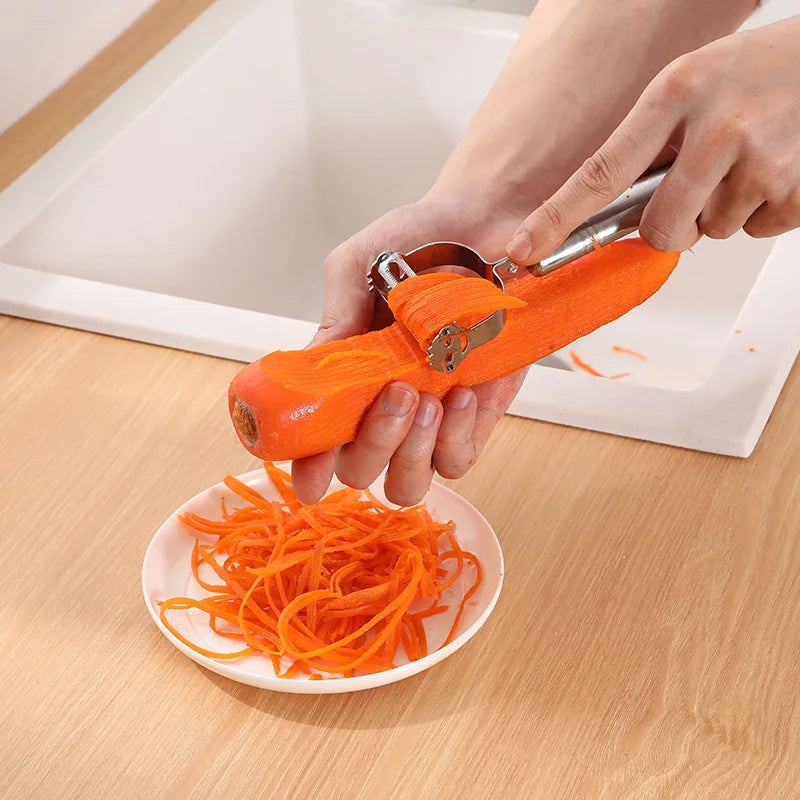 High Quality Stainless Steel Potato Cucumber Carrot Grater Julienne Peeler Vegetables Fruit Peeler Vegetable Slicer Qme
