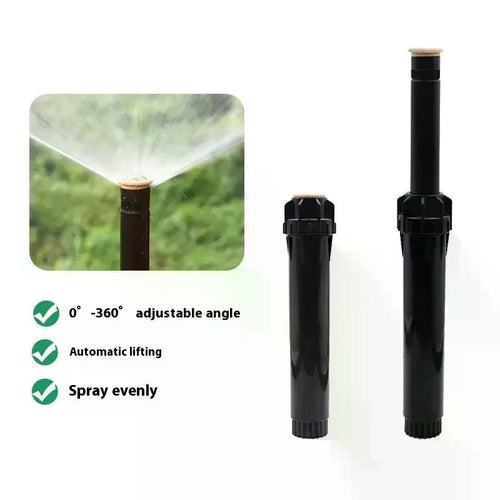 1/2" Female Thread Buried Up Sprinkler 360° Automatic Lift Type Scattering Ray Jet Watering Nozzle Lawn Irrigation Device Qme