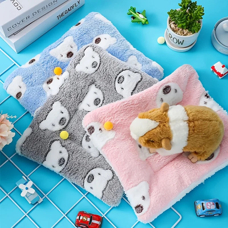 Rabbit guinea pig bed soft rabbit pad warm pad, small animal winter bed sleeping pad, suitable for indoor pet pads Qme