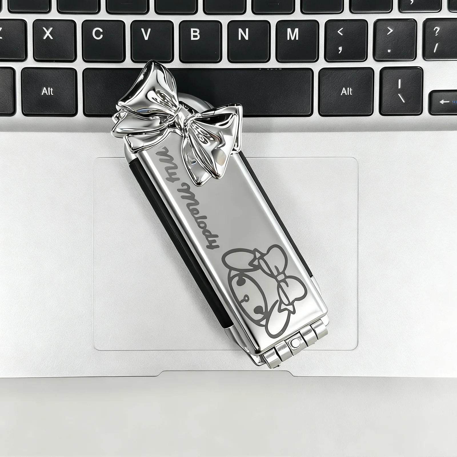 Hello Kitty Silver Folding Air-Cushion Comb Instagram-Style Comb with Mirror Portable Mini Comb with Mirror for Students Qme 7