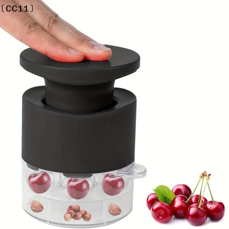 7 Holes Cherry Fruit Kitchen Pitter Remover Olive Corer Remove Pit Qme