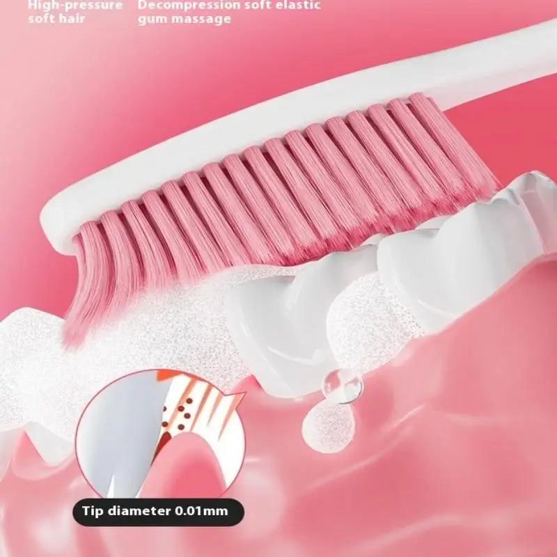 1 Long Headed Soft Bristled Adult Toothbrush Simple Household Qme
