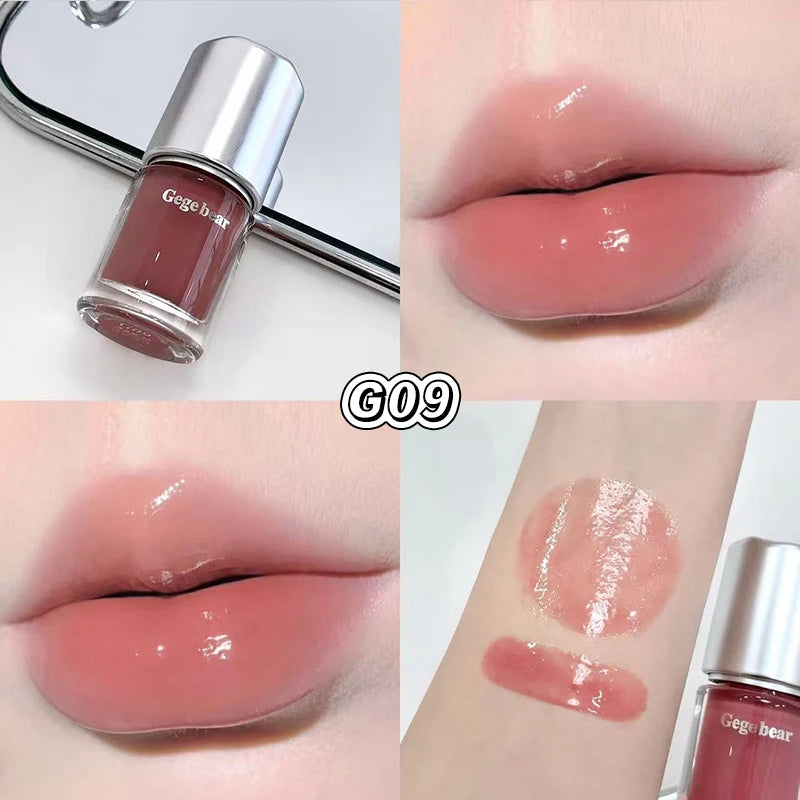 GEGE BEAR Water Light Mirror Lip Gloss Lasting Moisturizing Non-stick Qme GX1583-G09