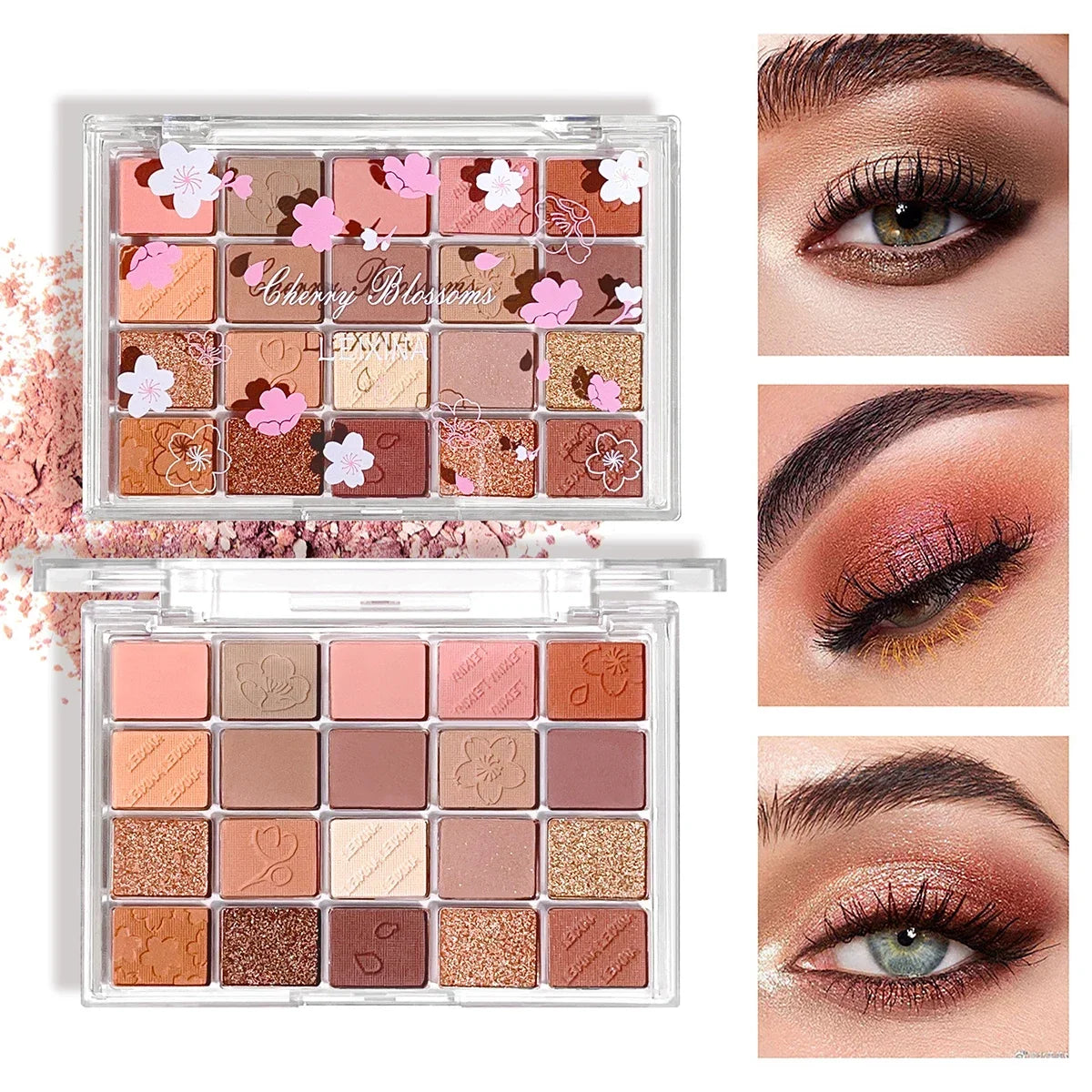 20-Color Eyeshadow Palette Shimmer Matte Highly Pigmented Blendable Qme