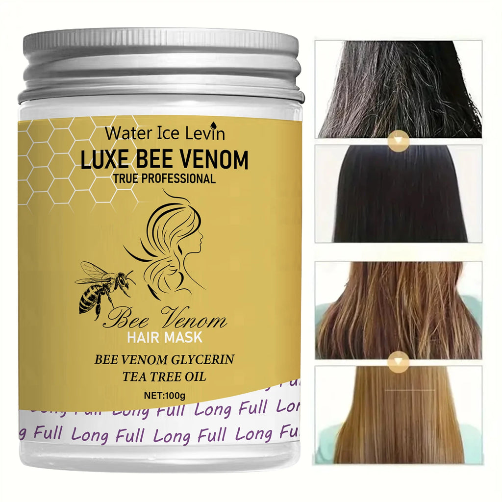 Bee Venom Hair Mask with Tea Tree Oil Intense Moisturizing Treatment for you, Enriched with Vitamin E & Vitamin C for Shiny Hair Qme