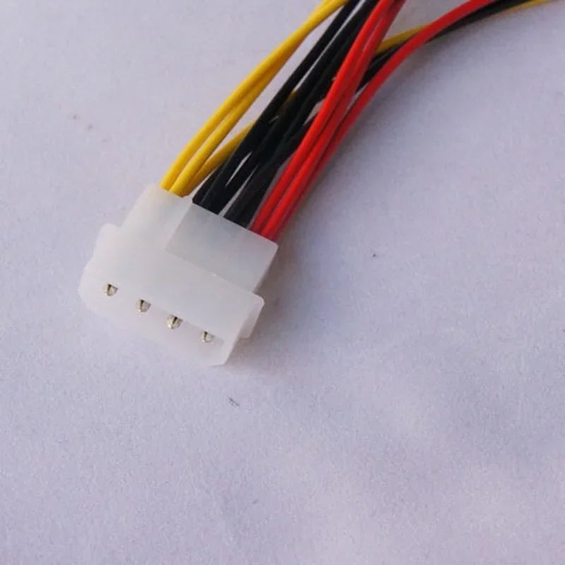 10pcs High Quality 4Pin IDE Power Cables HY1578 4 Pin Molex Male To 3 Port Molex IDE Female Power Supply Splitter Adapter Cable Qme