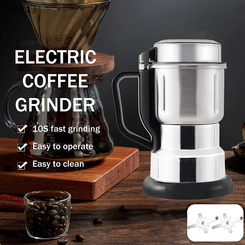 300W Electric Multifunction Coffee Grinder Kitchen Cereal Nuts Beans Qme