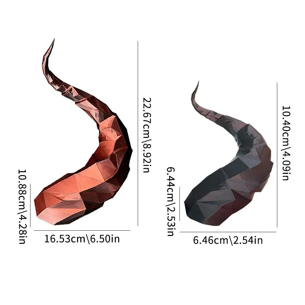 Car 3D Devil Horns Sticker Auto Roof Horn Decoration Suv Sedan Qme
